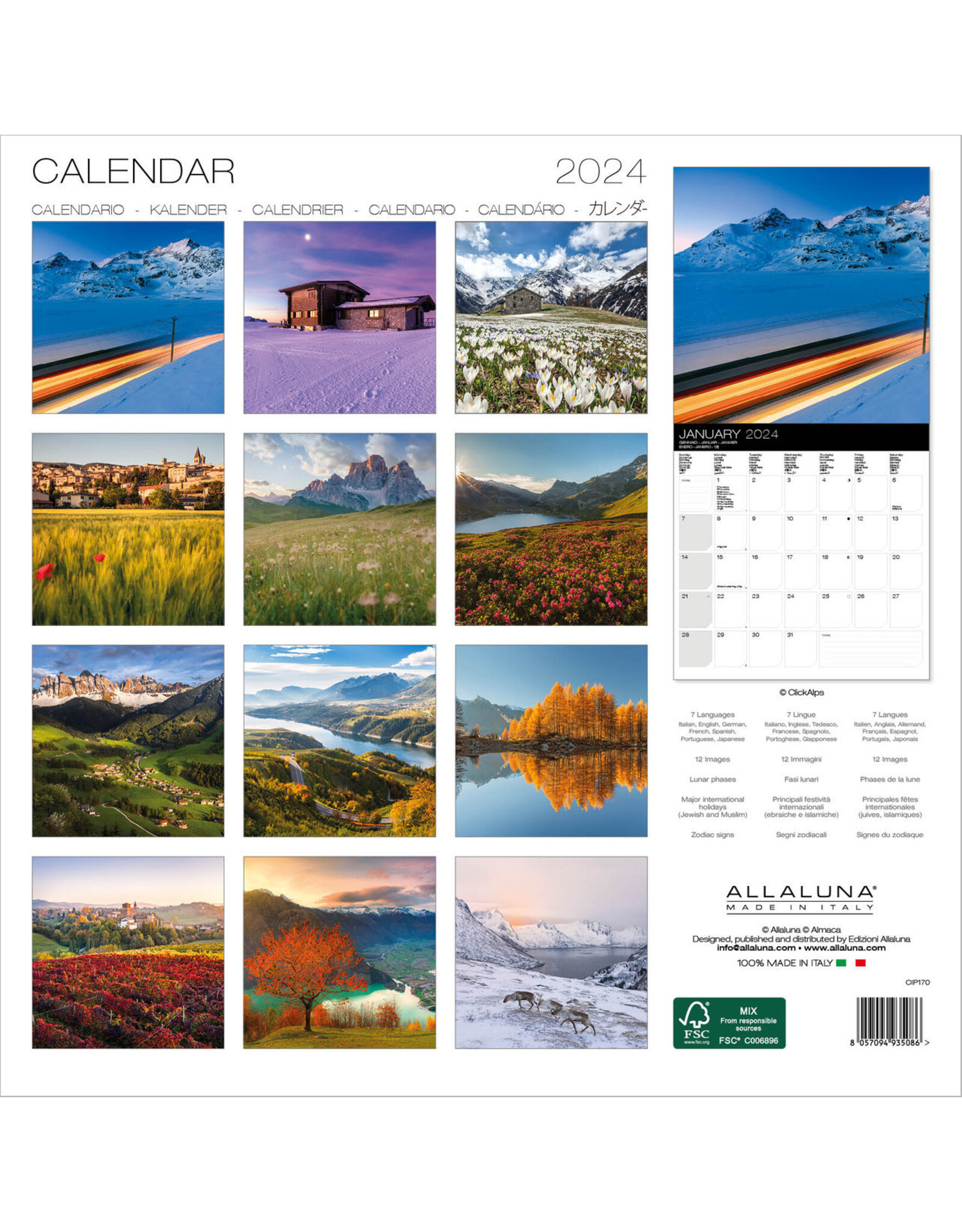 Allaluna Seasons 2024 Wall Calendar