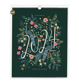 Rifle Paper Co. 2024 Peacock Appointment Calendar