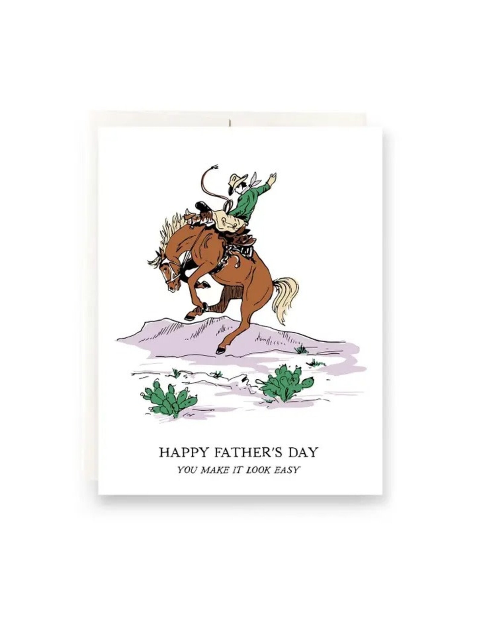 Antiquaria Bucking Bronc Father's Day A2 Notecard