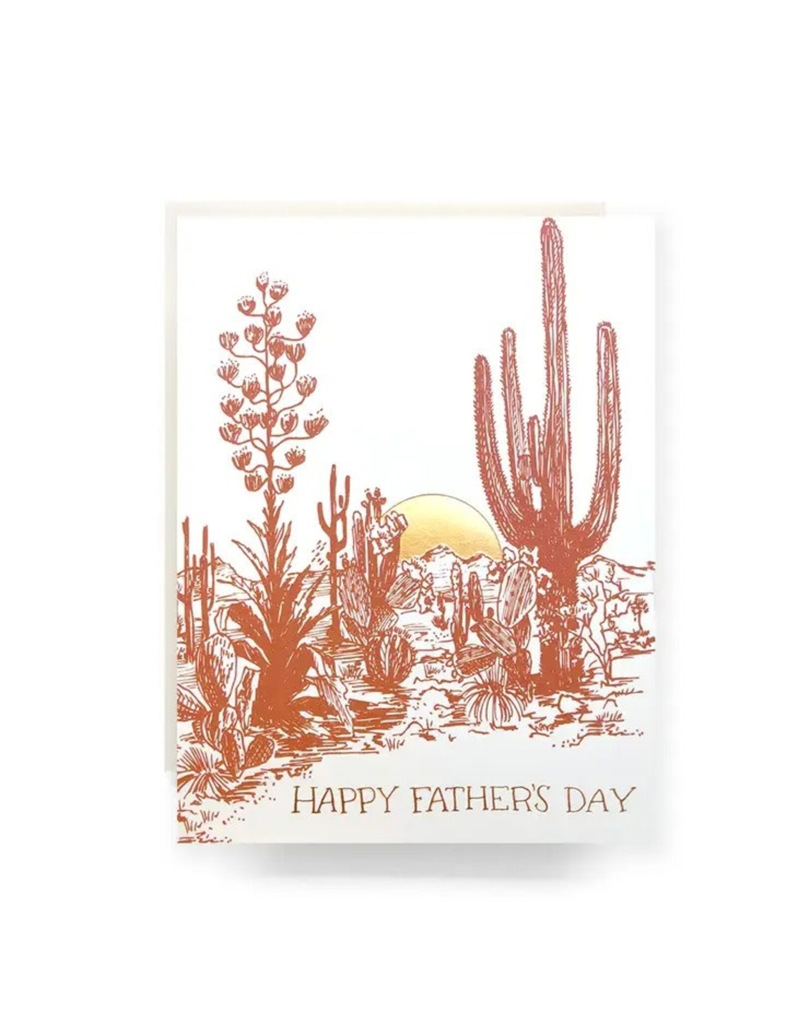 Antiquaria Cactus Sunset Father's Day A2 Notecard