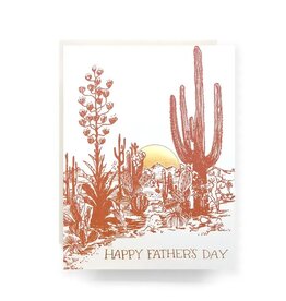 Antiquaria Cactus Sunset Father's Day A2 Notecard