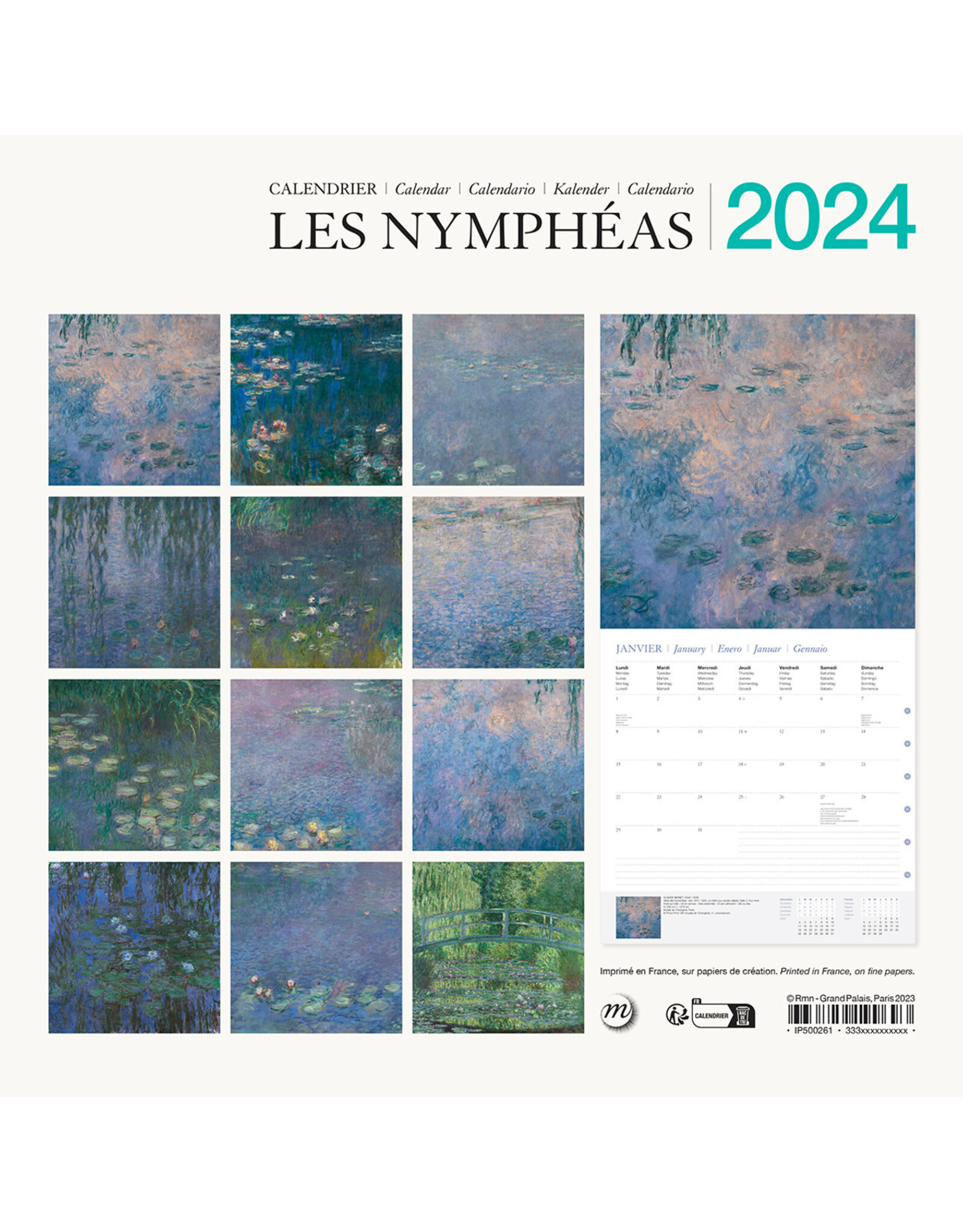 Calendar Ink, Monet 2024 Wall Calendar