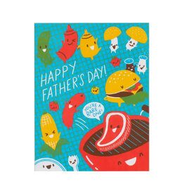 Hello!Lucky Grilling Dad A2 Notecard