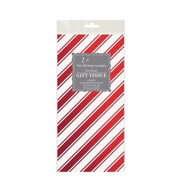 The Gift Wrap Company Foil Cane Red Holo Foil Stamped Tissue