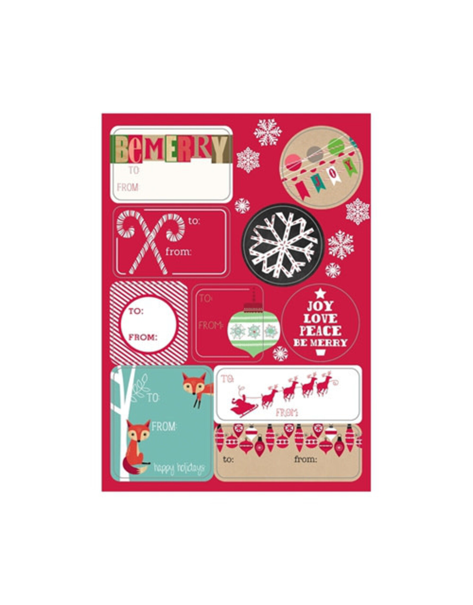 The Gift Wrap Company Holiday Fun Label Sheets