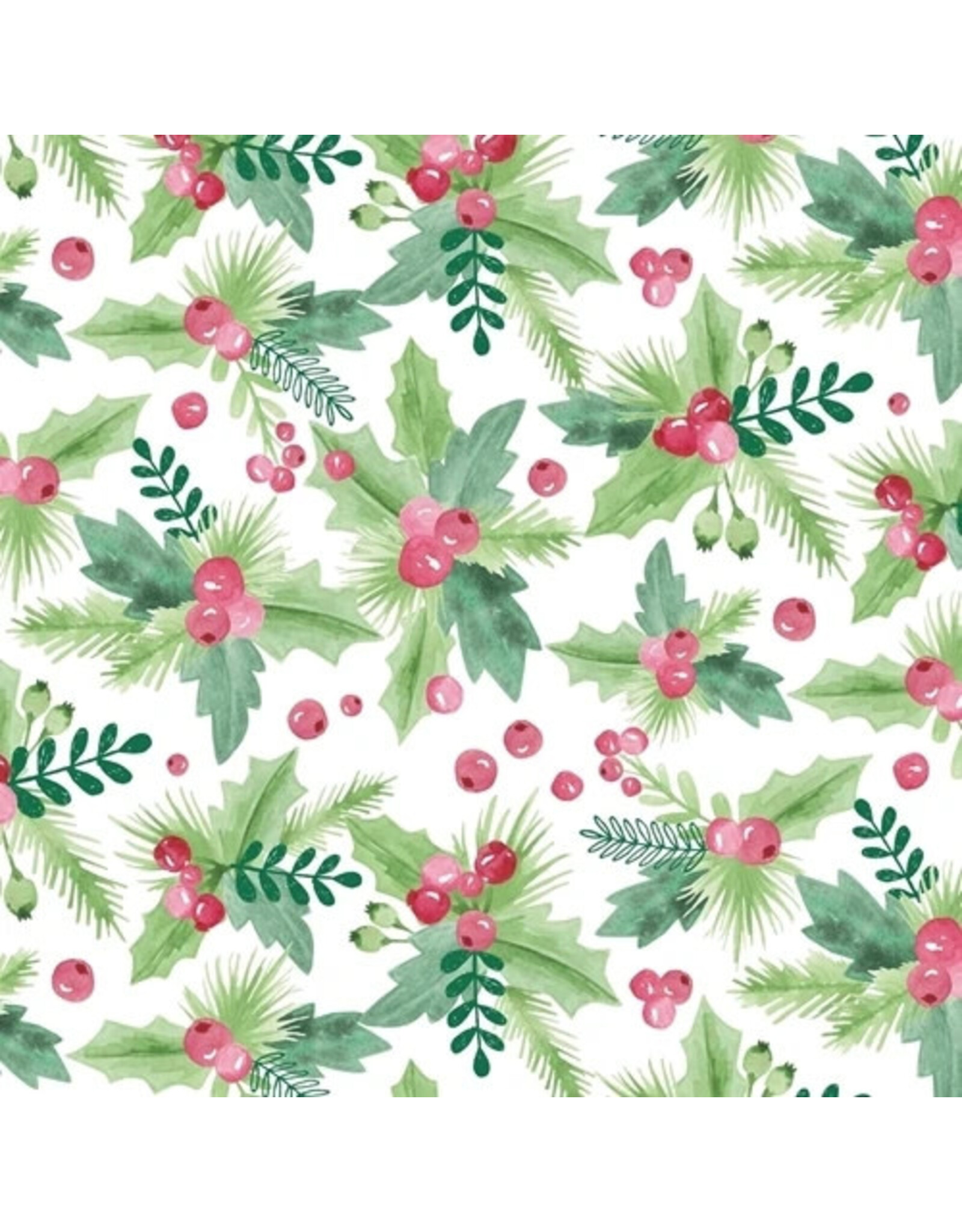 The Gift Wrap Company Holly Dance Printed Tissue