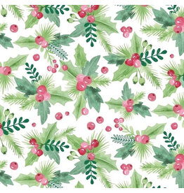 The Gift Wrap Company Holly Dance Printed Tissue
