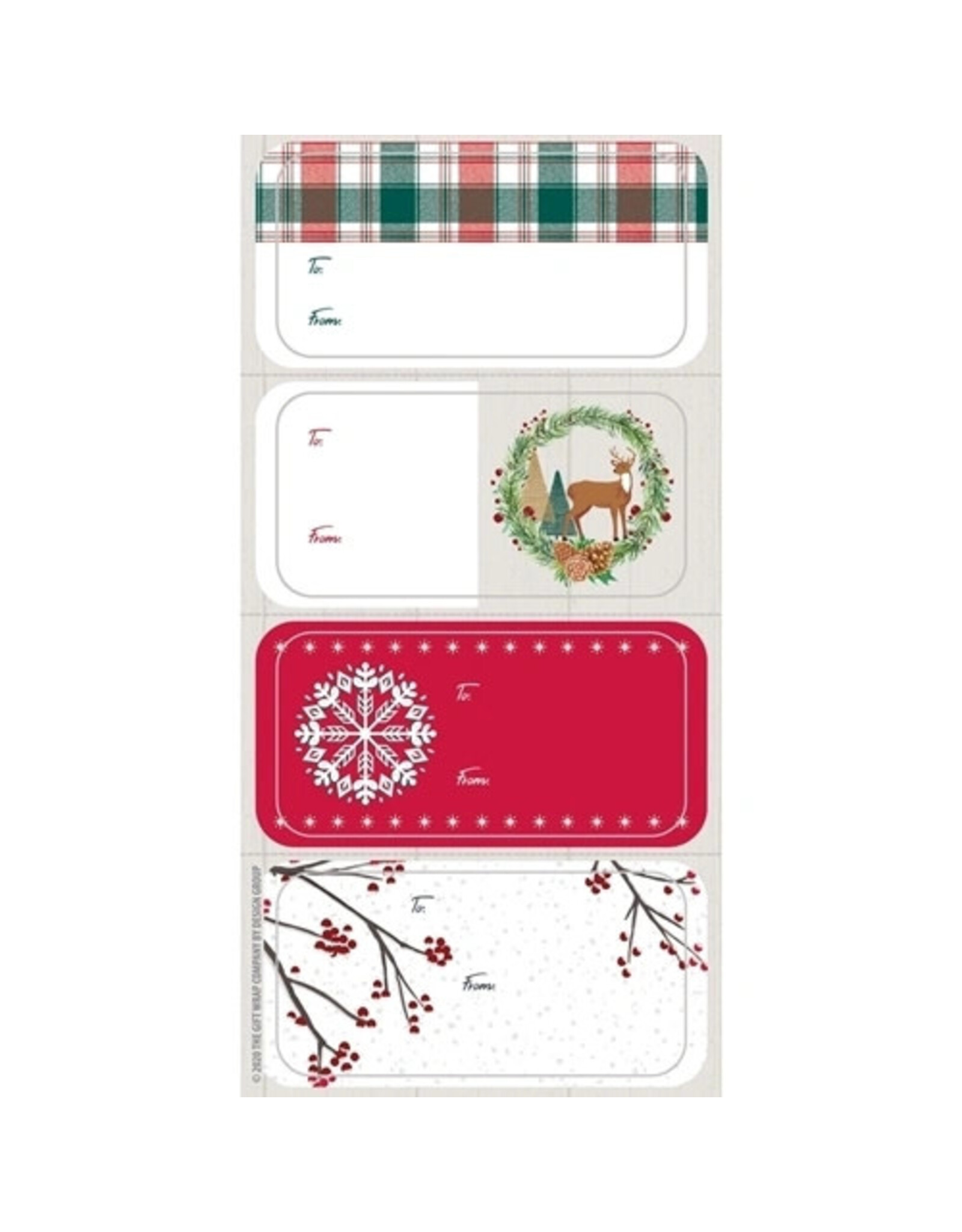 The Gift Wrap Company Homestead Christmas Greeting Label Pack