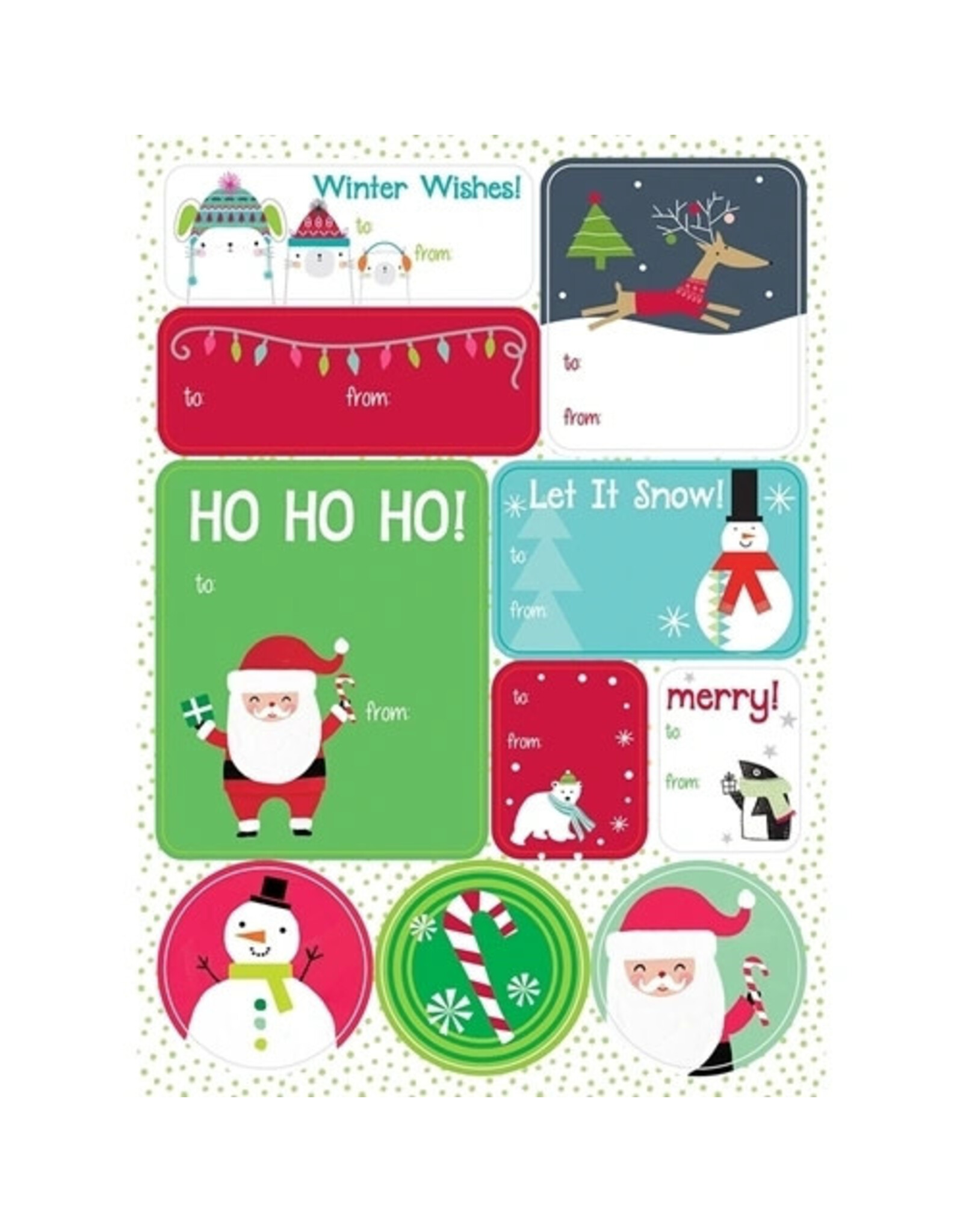 The Gift Wrap Company Oh What Fun! Christmas Label Sheets