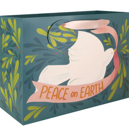 The Gift Wrap Company Peace On Earth Medium Vogue GOGO Christmas Gift Bag