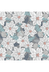 The Gift Wrap Company Poinsettia Whispers 8 ft Jumbo Roll Christmas Wrapping Paper