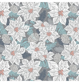 The Gift Wrap Company Poinsettia Whispers 8 ft Jumbo Roll Christmas Wrapping Paper