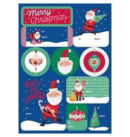 The Gift Wrap Company Santas Folly Christmas Label Sheets