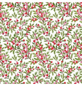 The Gift Wrap Company Sweet Berry Branches 10 ft Jumbo Roll Christmas Wrapping Paper