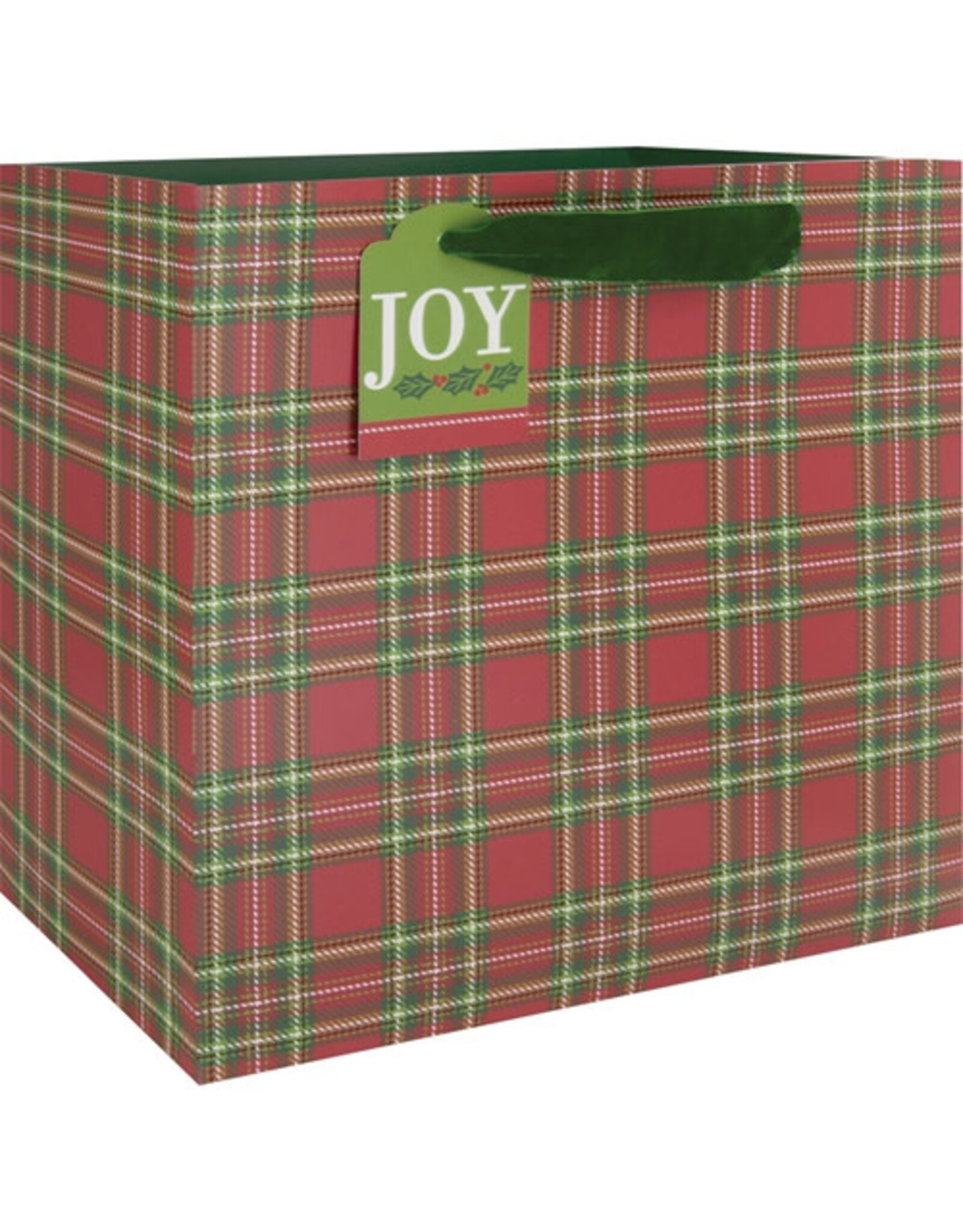 The Gift Wrap Company Timeless Tartan Medium Square Christmas Gift Bag