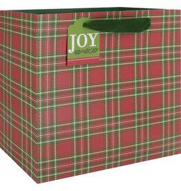 The Gift Wrap Company Timeless Tartan Medium Square Christmas Gift Bag