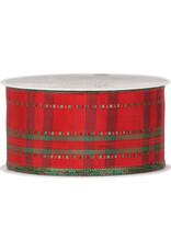 The Gift Wrap Company Urban Plaid Woven Christmas Ribbon