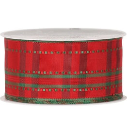 The Gift Wrap Company Urban Plaid Woven Christmas Ribbon