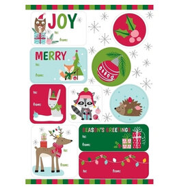 The Gift Wrap Company Woodland Social Christmas Label Sheets