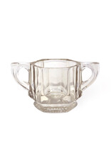 Vintage Thick Pressed Glass Sugar Bowl