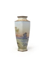 Vintage Nippon Porcelain Evening River Vase