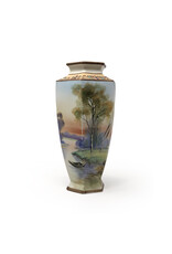 Vintage Nippon Porcelain Evening River Vase