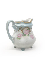 Creamer with White & Blue Painted Roses