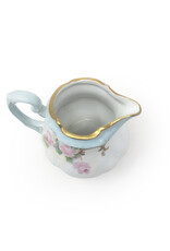 Creamer with White & Blue Painted Roses