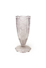 Vintage Solarized Cut Lead Glass Vase