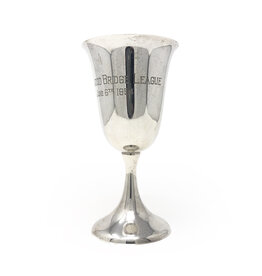 Fisher Silversmiths Sterling Goblet Greenwood Bridge League Trophy June 6th