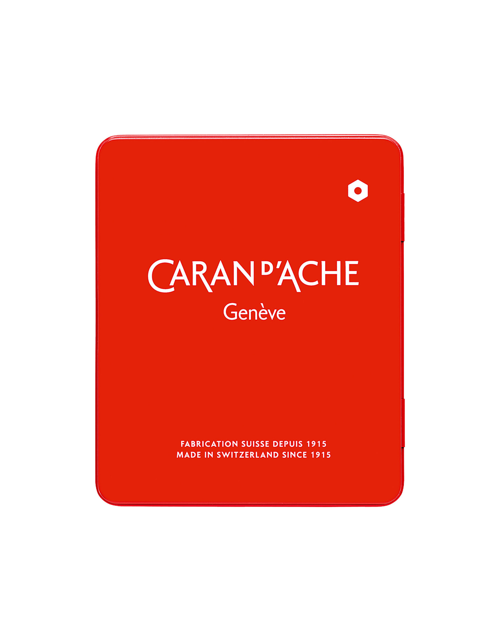 Caran d'Ache Metal Box of 10 Water-Resistant Wax Pastels