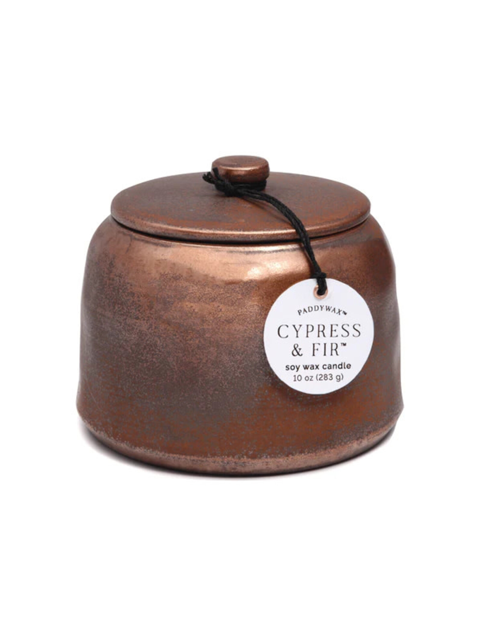 Paddywax Cypress & Fir Bronzed Ceramic Jar