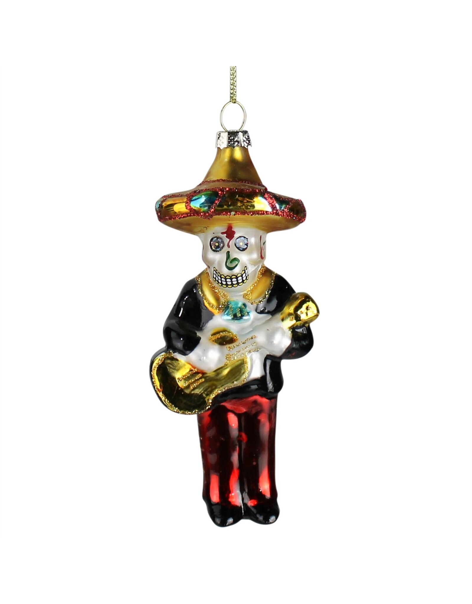 HomArt Senor Skull Glass Ornament