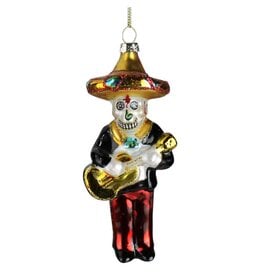 HomArt Senor Skull Glass Ornament