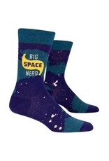 Blue Q Big Space Nerd 7-12 Men's Crew Socks