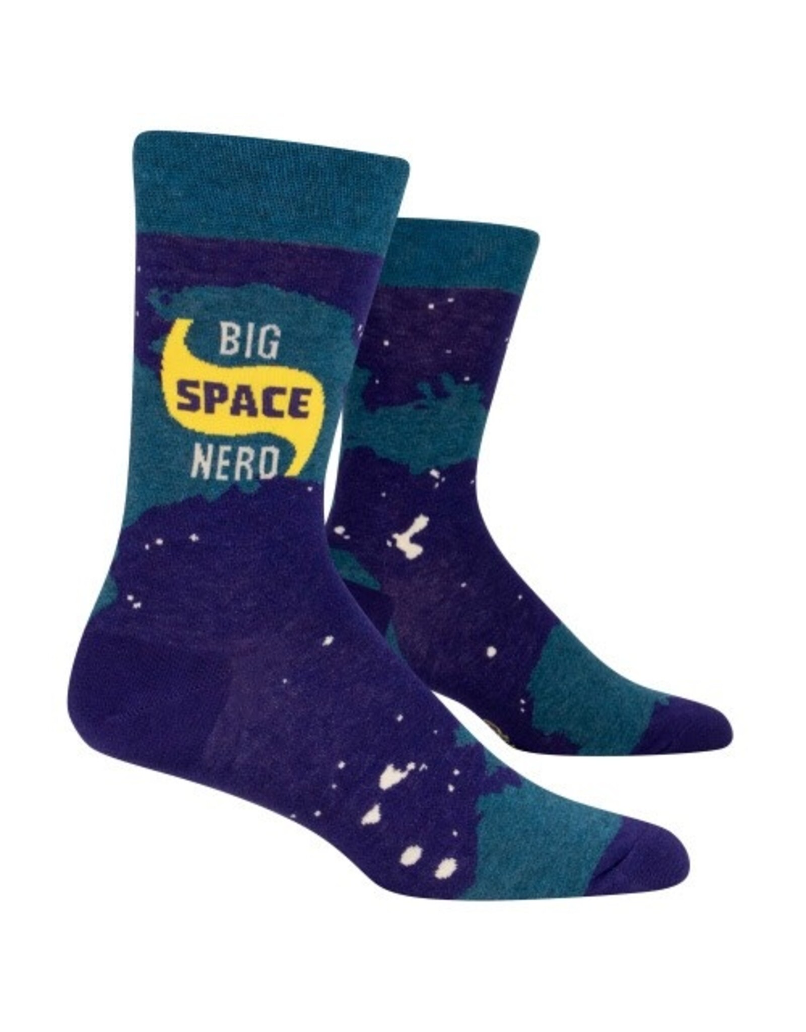 Blue Q Big Space Nerd Men's Crew Socks