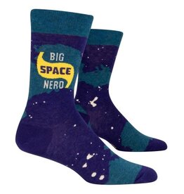 Blue Q Big Space Nerd Men's Crew Socks