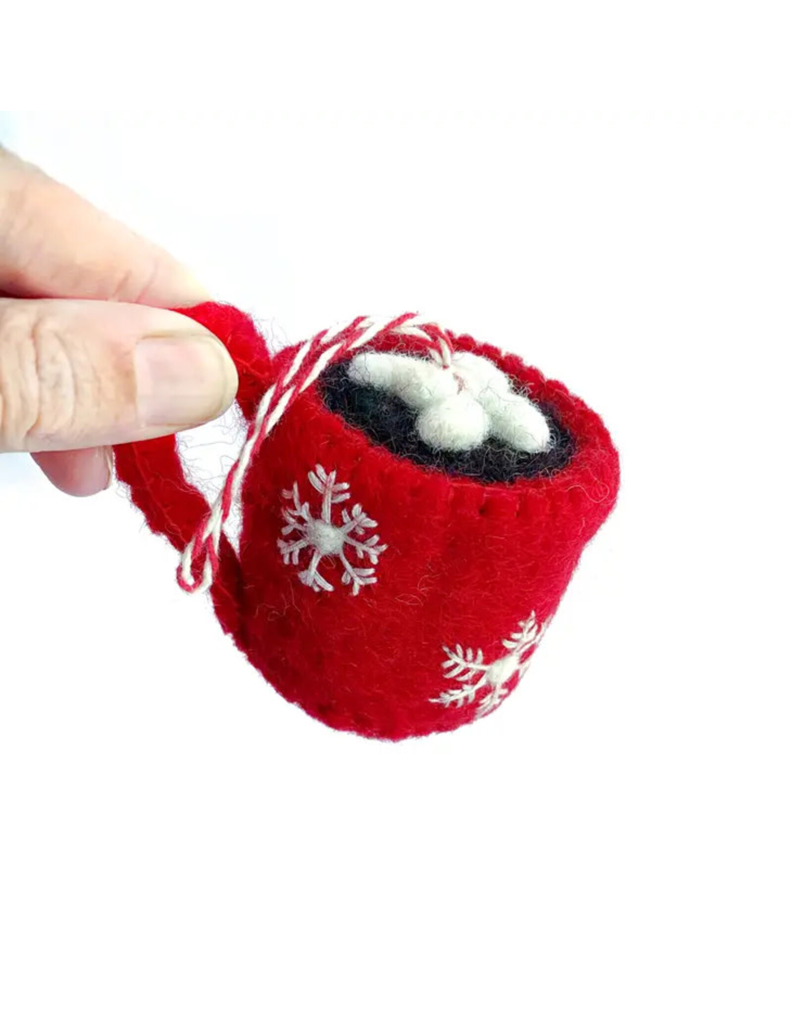 Ornaments 4 Orphans Hot Chocolate Felt Wool Ornament