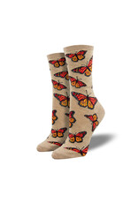 Socksmith Design Social Butterfly Hemp 9-11 Women's Crew Socks
