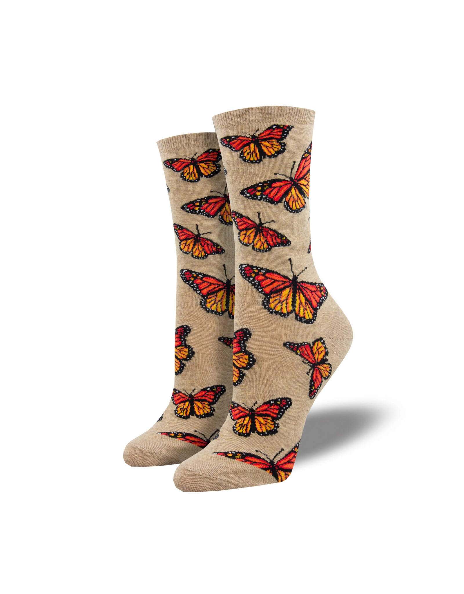 Socksmith Design Social Butterfly Hemp 9-11 Women's Crew Socks
