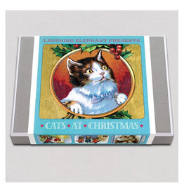 Laughing Elephant Cats at Christmas - Holiday Boxed Greeting Notecards