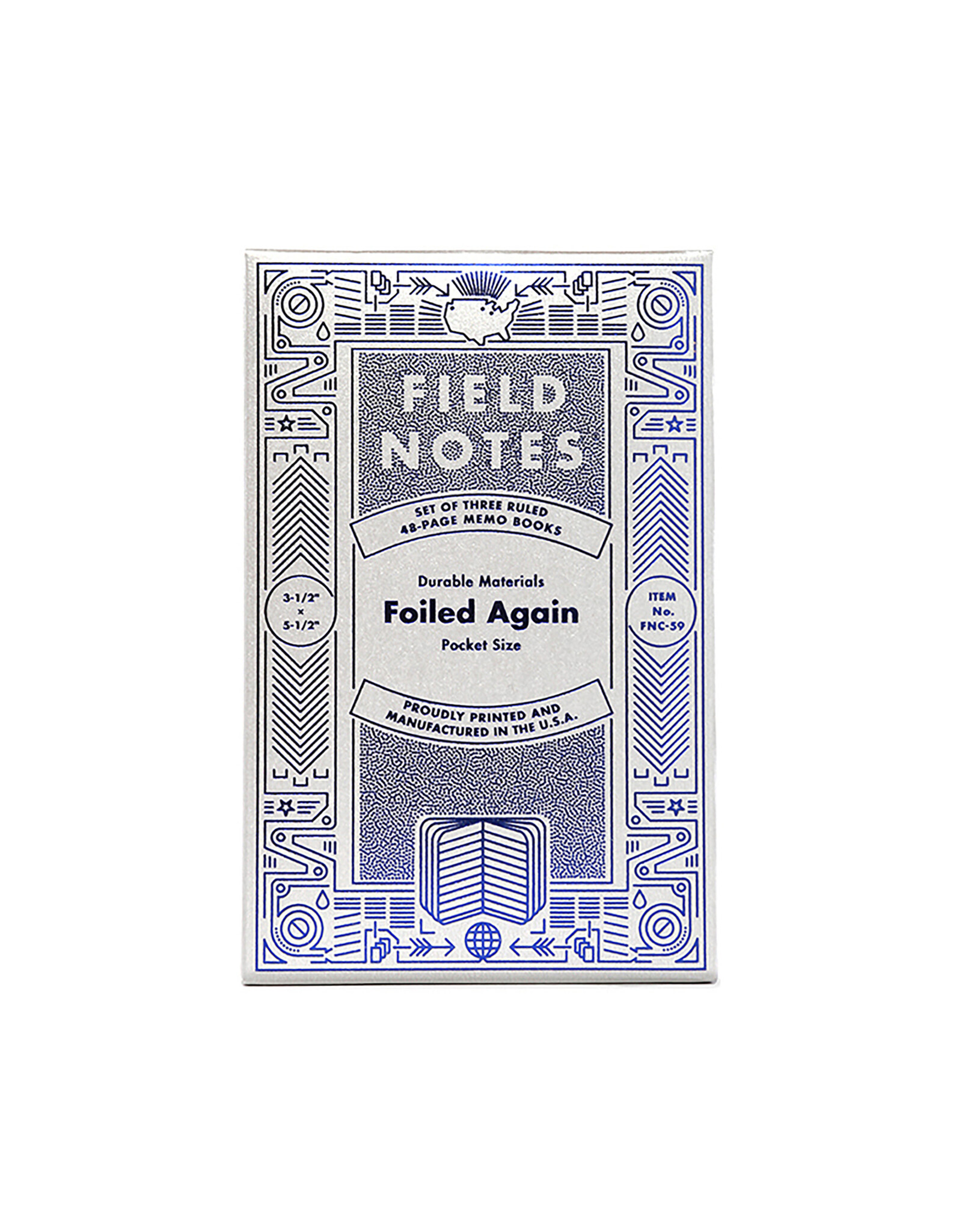 Field Notes Brand Foiled Again Ruled Paper Pack of 3 Summer 2023 Limited Edition