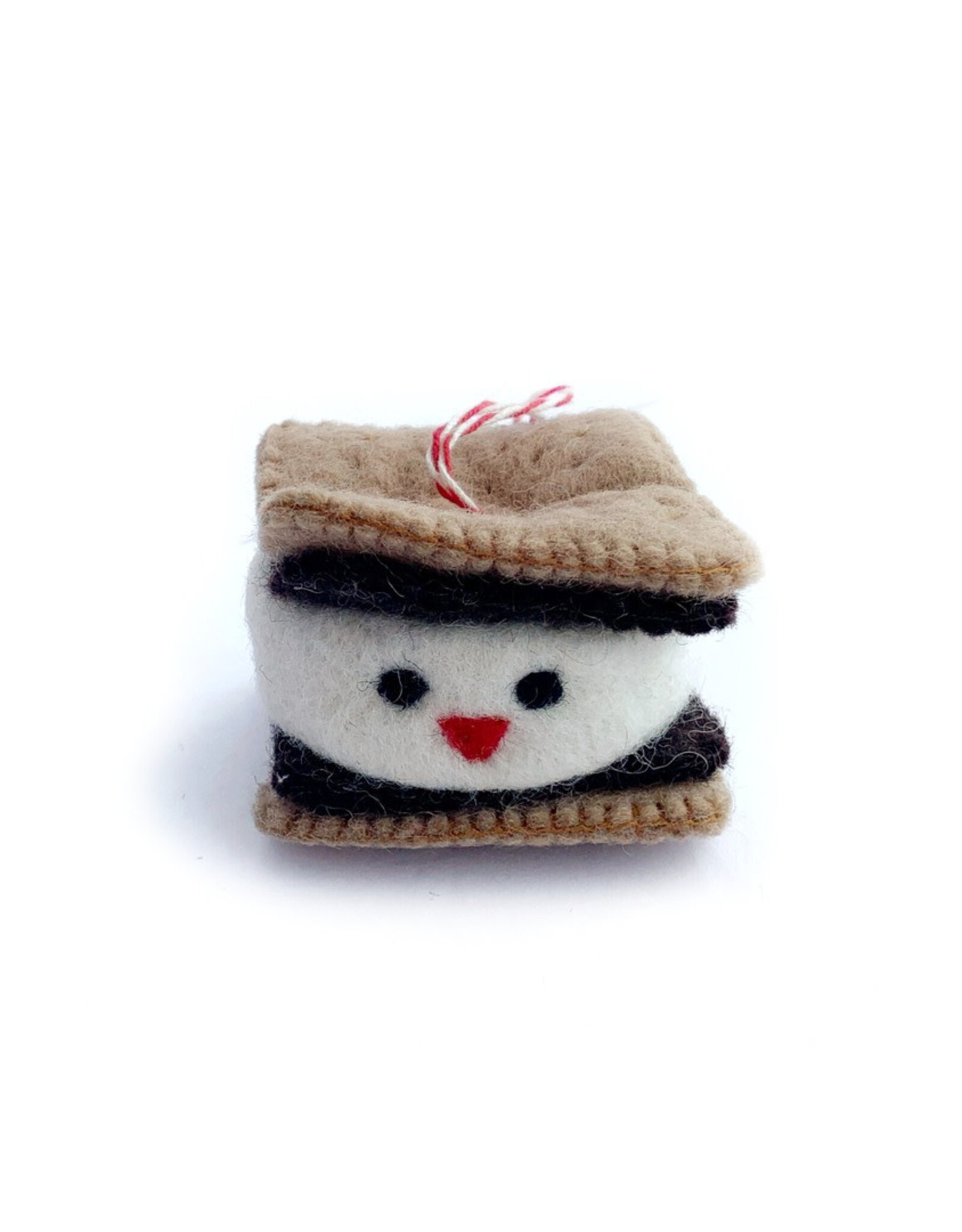 Ornaments 4 Orphans Smiling S'More Felt Wool Christmas Ornament