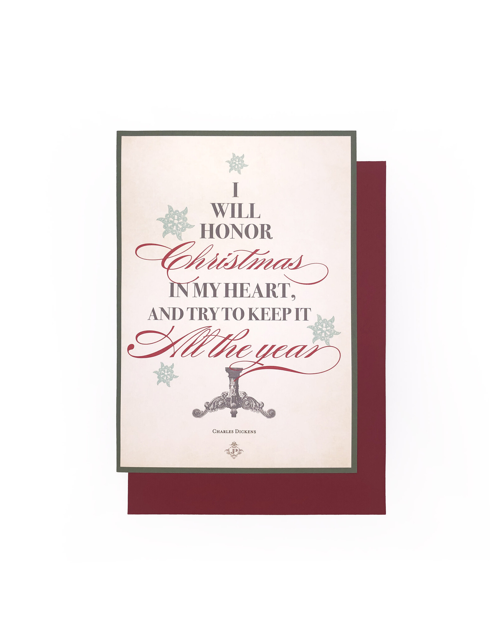 Jane's Papers I Will Honor Christmas A7 Notecard