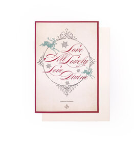 Jane's Papers Love All Lovely Christmas A7 Notecard