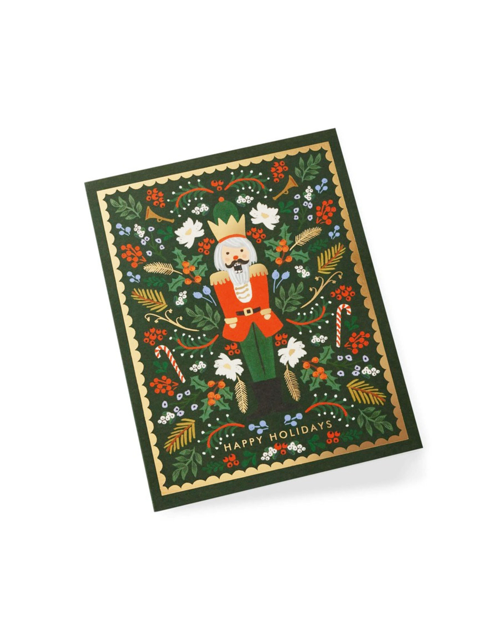 Rifle Paper Co. Evergreen Nutcracker A2 Christmas Notecards Boxed Set of 8  GCX084-B