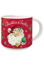 Cavallini Papers & Co. Christmas Santa Ceramic Mug