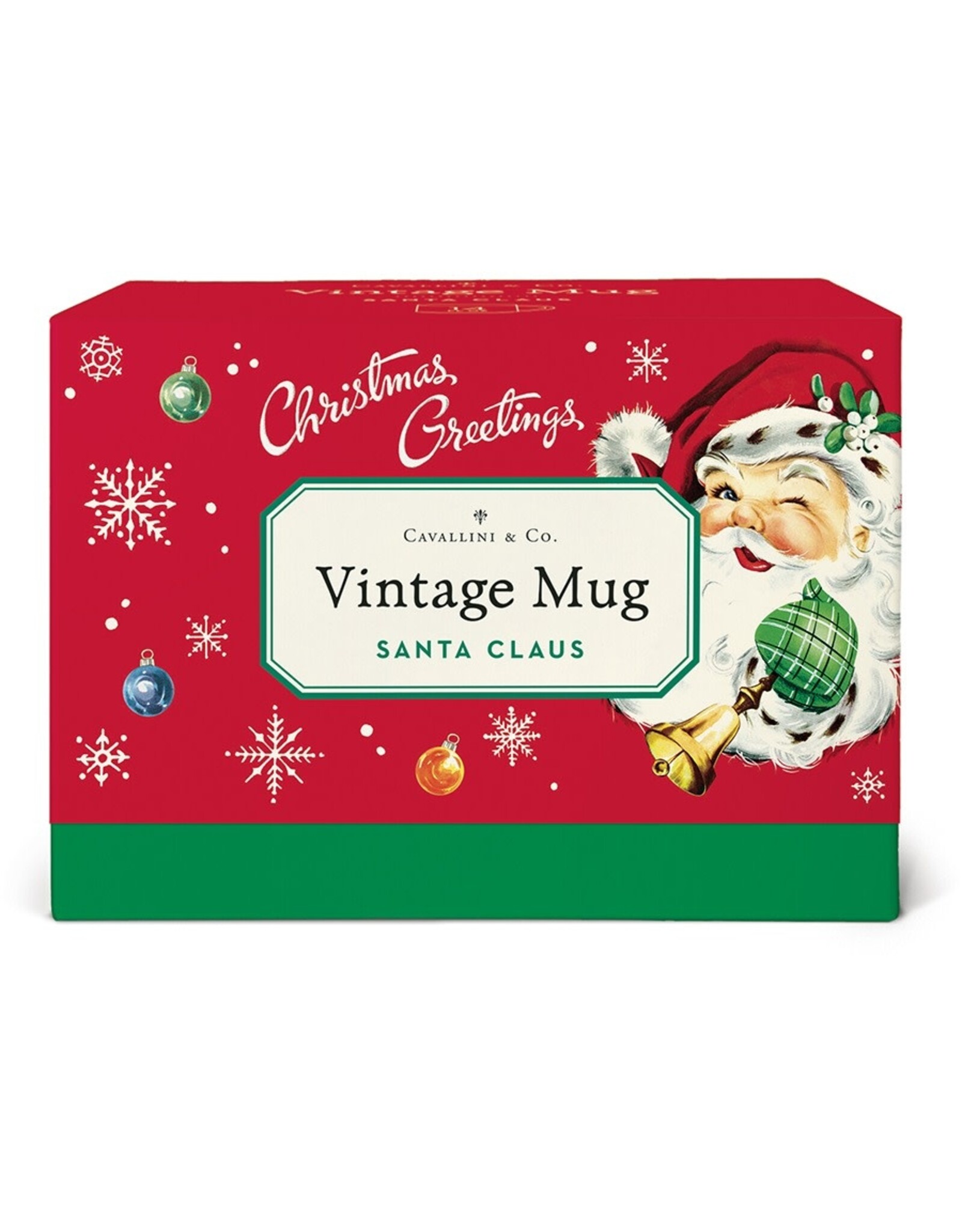 Cavallini Papers & Co. Christmas Santa Ceramic Mug