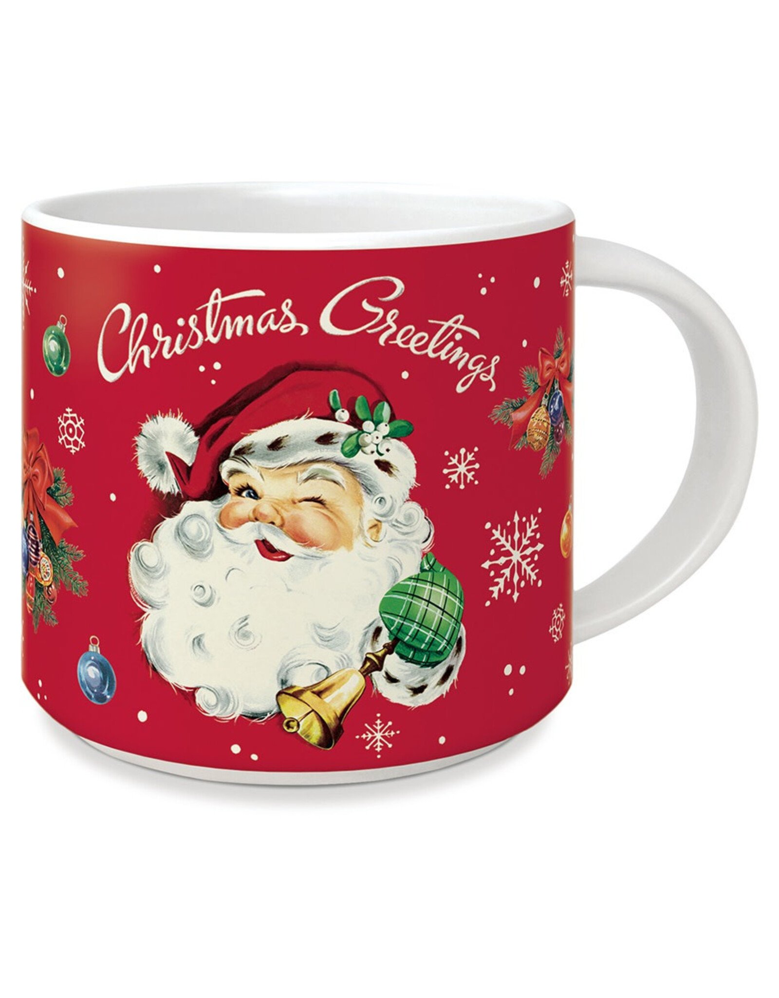 Cavallini Papers & Co. Christmas Santa Ceramic Mug