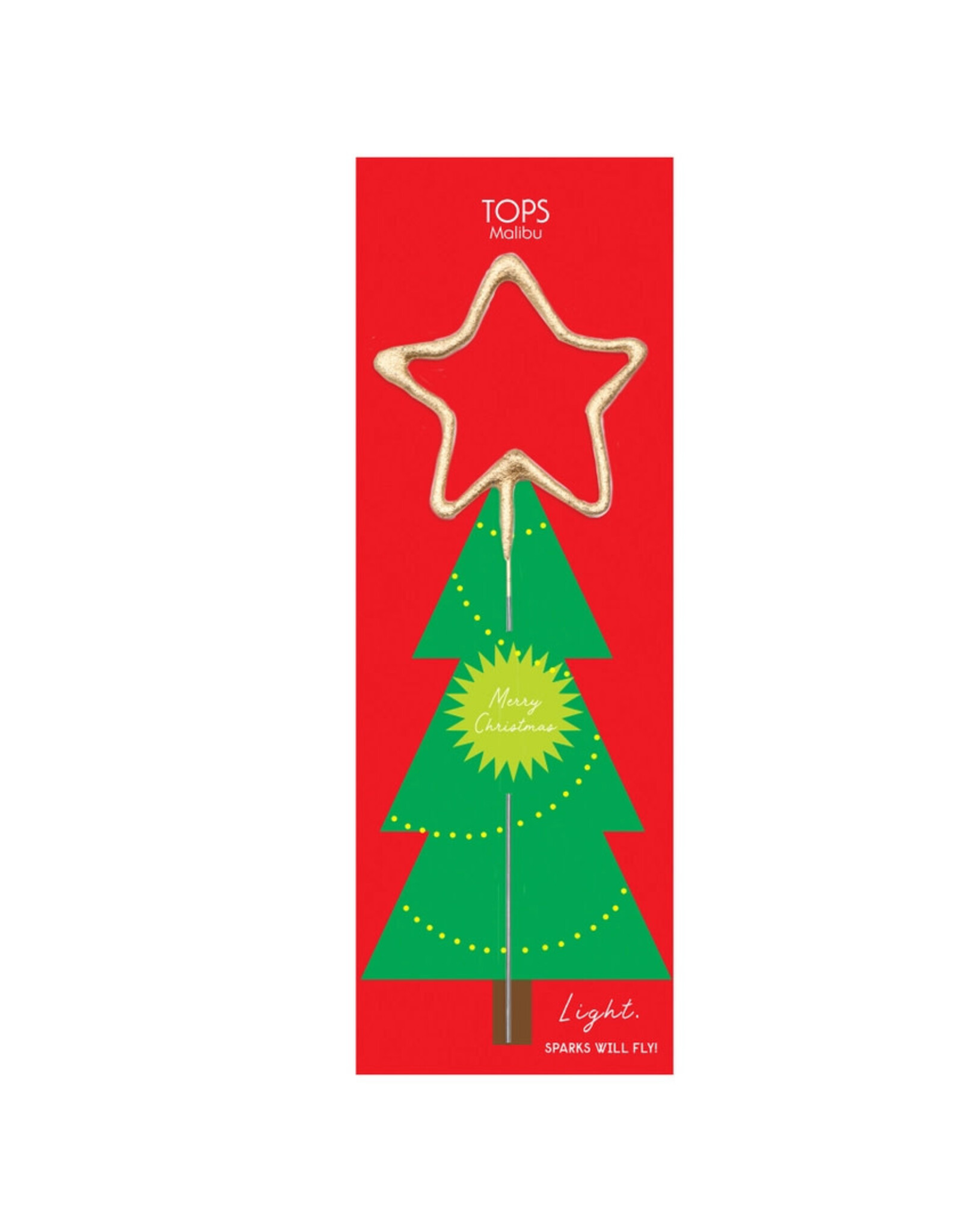 TOPS Malibu, Inc. Grande Giant Sparkler Wand Merry Christmas Star